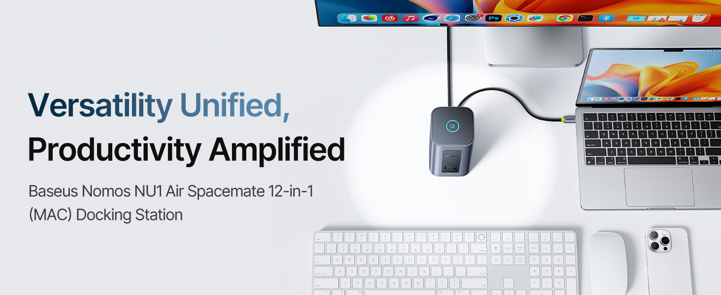 Amazon.com: Baseus Nomos Air Mac 12 in 1 Docking Station, Dual